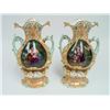 Image 1 : Pair of Paris Porcelain Hand Painted Vases
