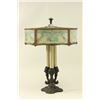 Image 1 : Reverse Painted Lamp with Candlestick Base