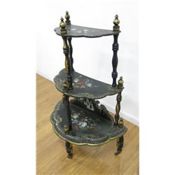 19th. Century Papier Maché 3-Tier Stand