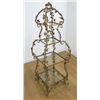 Image 1 : 4 Tier Gilt Metal Floral Glass Stand