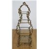 Image 2 : 4 Tier Gilt Metal Floral Glass Stand
