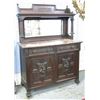 Image 1 : Carved English Walnut Marble Top Server