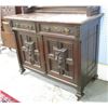 Image 3 : Carved English Walnut Marble Top Server