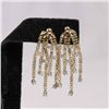 Image 1 : Pair 14K Yellow Gold & Diamond Earrings