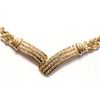 Image 2 : 14K Yellow Gold & Diamond Chevron Necklace