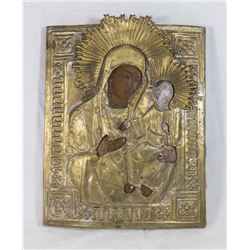 Russian Icon, "Mother and Child"