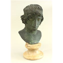 Neapolitan Bronze Bust of A Youth