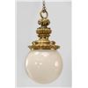 Image 1 : Victorian Gilt Brass Hanging Globe Fixture