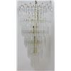 Image 1 : Lucite & Brass, " Waterfall Chandelier"