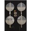 Image 1 : Set of 4 Art Deco Chrome & Glass Round Sconces