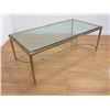 Image 1 : Bronze Rectangular Table with Inset Glass Top