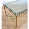 Image 2 : Bronze Rectangular Table with Inset Glass Top
