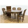 Image 1 : Walnut Table with 4 Cane Back & Seat Chairs