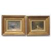 Image 1 : J. Langlois, Pair Oil on Board of Dogs