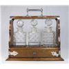 Image 1 : Oak Tantalus with 3 Crystal Bottles