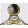 Image 2 : Continental Brass & Glass Inkwell