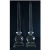 Image 1 : Pair Large Glass Obelisks