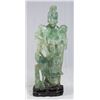 Image 1 : Jade Green Quartz Guan Yin on stand