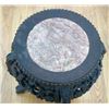 Image 4 : Chinese Teakwood Marble Inset Tabouret Table