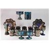 Image 1 : Group Lot of Blue Carnival Glass