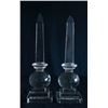 Image 1 : Pair Small Glass Obelisks
