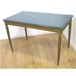 Louis XVI Style Marble Top Painted Table