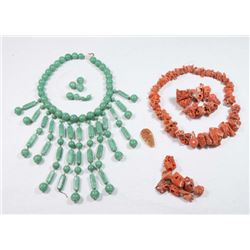 Coral and Jade Beads