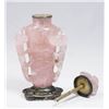 Image 2 : Rose Quartz Snuff Bottle with Silver Base & Rim