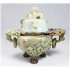 Image 1 : Chinese Softstone Incense Burner with Foo Dogs
