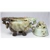 Image 2 : Chinese Softstone Incense Burner with Foo Dogs