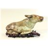Image 1 : Chinese Soapstone Water Buffalo on Wood Base