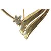Image 2 : 14K Yellow Gold Heart Brooch with Diamond Flower