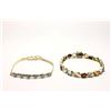 Image 1 : Two 14K Yellow Gold & Diamond Bracelets