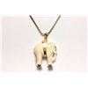 Image 2 : 10K Bar Pin w/ Diamond Chip & Elephant Necklace
