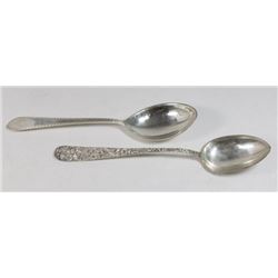 Two Sterling Silver Serving Spoons