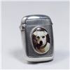 Image 1 : Sterling Silver Vesta Case with Enamel Dog