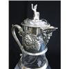 Image 2 : Silverplate & Glass Pitcher with Figure on Top