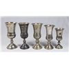 Image 1 : 5 Sterling Silver Kiddush Cups