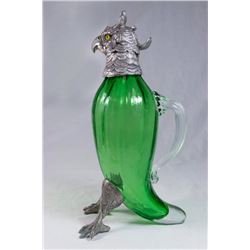 Silverplated Claret Green Parakeet