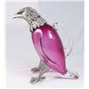 Image 1 : Silverplated Claret Cranberry Eagle