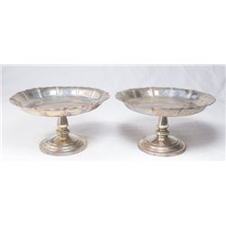 Pair Crichton & Co. Sterling Silver Compotes