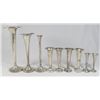Image 1 : Lot of 9 Sterling Silver & Silverplate Bud Vases