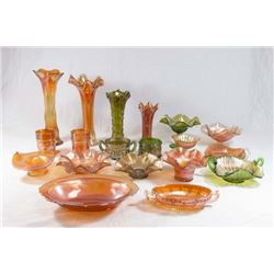 Large Collection of Carnival Glass