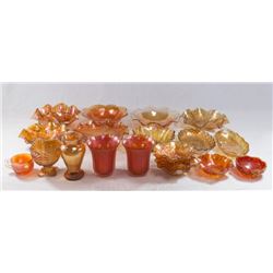 Collection of Marigold Carnival Glass