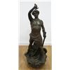 Image 1 : Bronzed White Metal  Figure with Sword