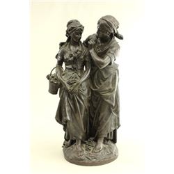 L. Gregoire Bronze Sculpture of 2 Women