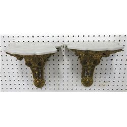 Pair Louis XV Style Dor? Bronze Wall Brackets