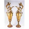 Image 1 : Pair Figural Spelter Ewers on Marble Bases