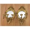 Image 1 : Pair Carved Giltwood 3 Arm Sconces