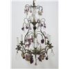 Image 1 : French Crystal and Bronze 6 Light Chandelier